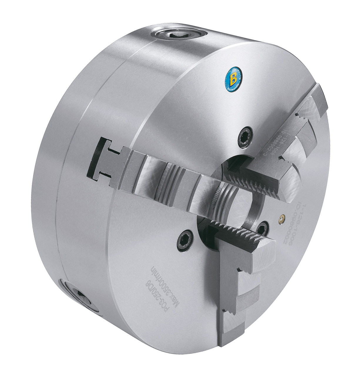 Uchwyt tokarski 3-szczękowy, precyzyjny PO3-D, DIN 55029, PO3-315/D8, stalowy, stalowy BERNARDO