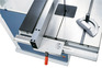 Regulowany aluminiowy ogranicznik z mechanizmem szybkozaciskowym, odczyt podziałki mm przez lupę - 1412 - zdjęcie 2