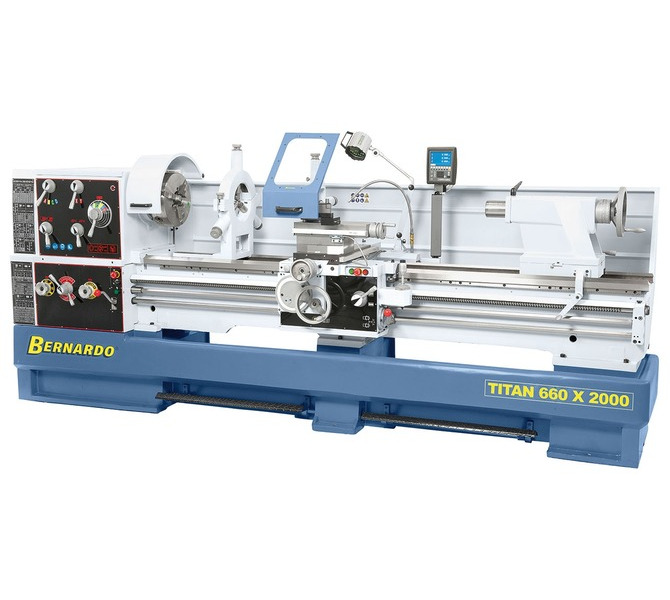 Tokarka Titan 660 x 1500 z cyfrowym wyświetlaczem 3 osi i systemem MULTIFIX BERNARDO - 401 - zdjęcie 3
