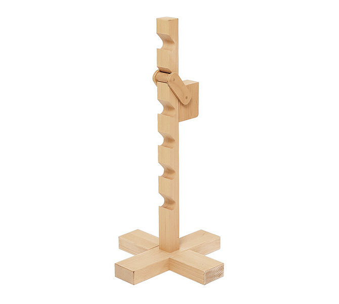 Pachołek stolarski z drewna bukowego, zakres regulacji: 15,5 - 65 cm, odstęp stopnia: 9 cm, waga: 2,5 k... 3292 - zdjęcie 5