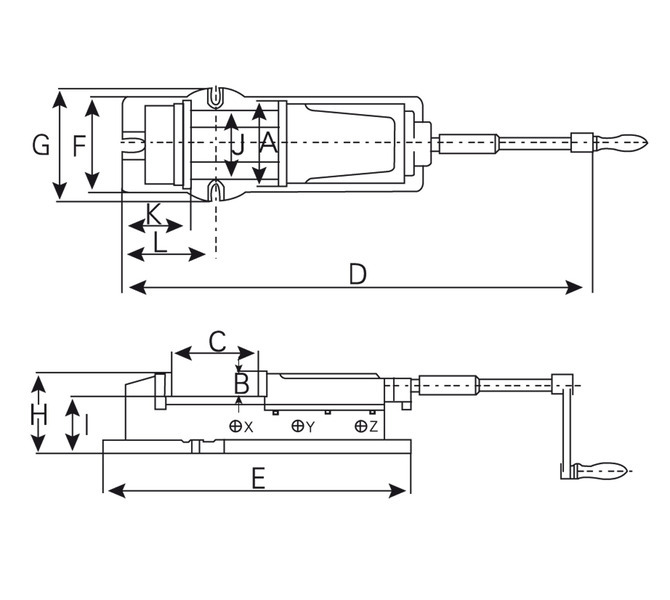 Imadło hydrauliczne maszynowe odchylane VH 150 BERNARDO - 4394 - zdjęcie 2
