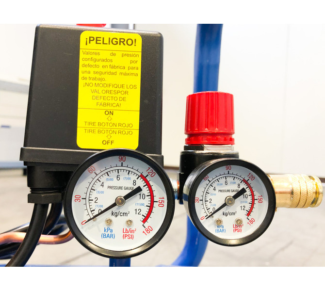 Kompresor tłokowy CIERZO - NKV 50 - (2 cylindry w układzie V) (50L, 3KM, 8BAR, 230V) JOSVAL - 1672 - zdjęcie 4